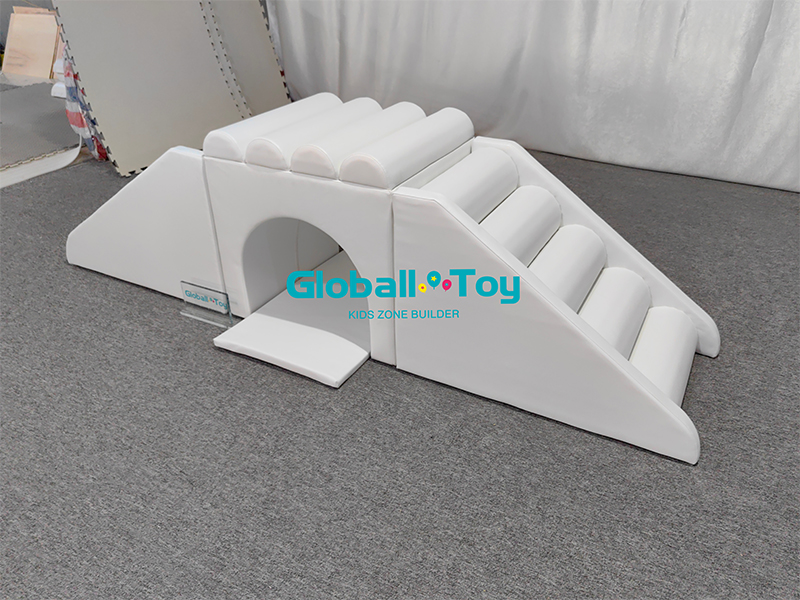 Kids play stair slide and tunnel combo