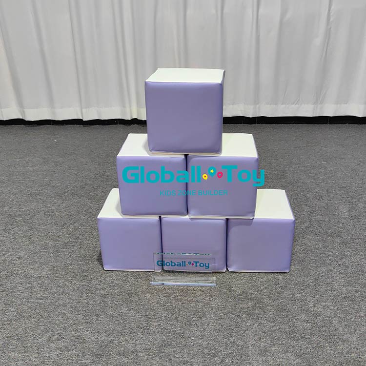 Purple and white soft building blocks