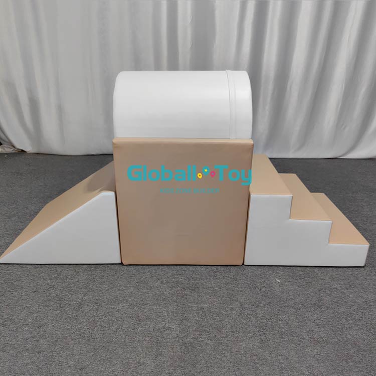 White and beige color soft tunnel set customized color wood or all foam